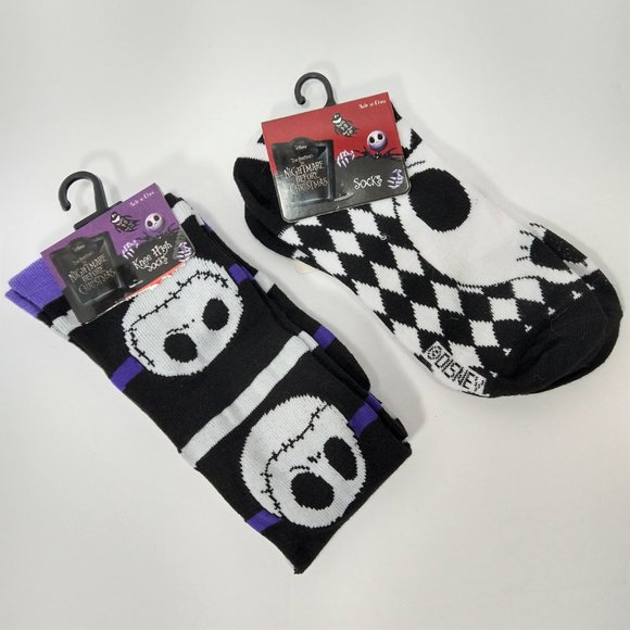 Lot Nightmare Before Xmas Socks Ankle Knee High - Picture 2 of 5